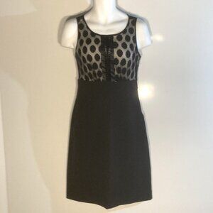 Sangria SZ6 Black Lace Bodice Cocktail Column Dress Formal Party Wedding Classic